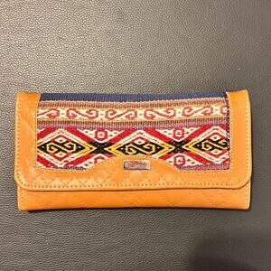 Women's Peruvian Wallet Handmade  Large Colorful Design